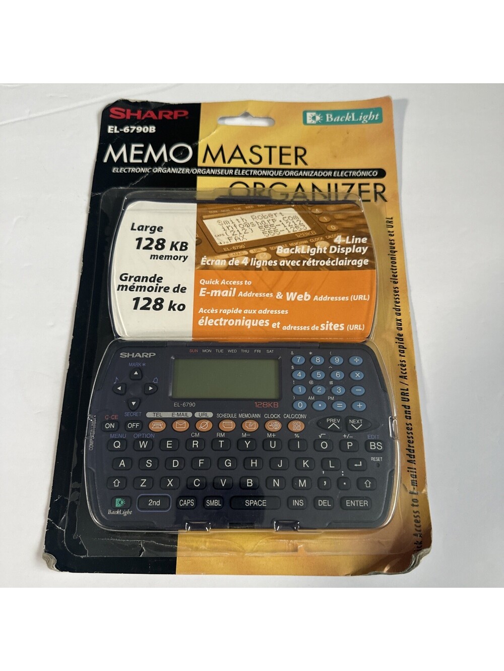 Vintage Sharp EL-6790B Memo Master Electronic Organizer Phonebook 11 Functions